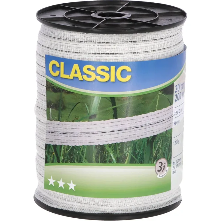 Neutral Weidezaunband Classic 200 m 20 mm Weiß