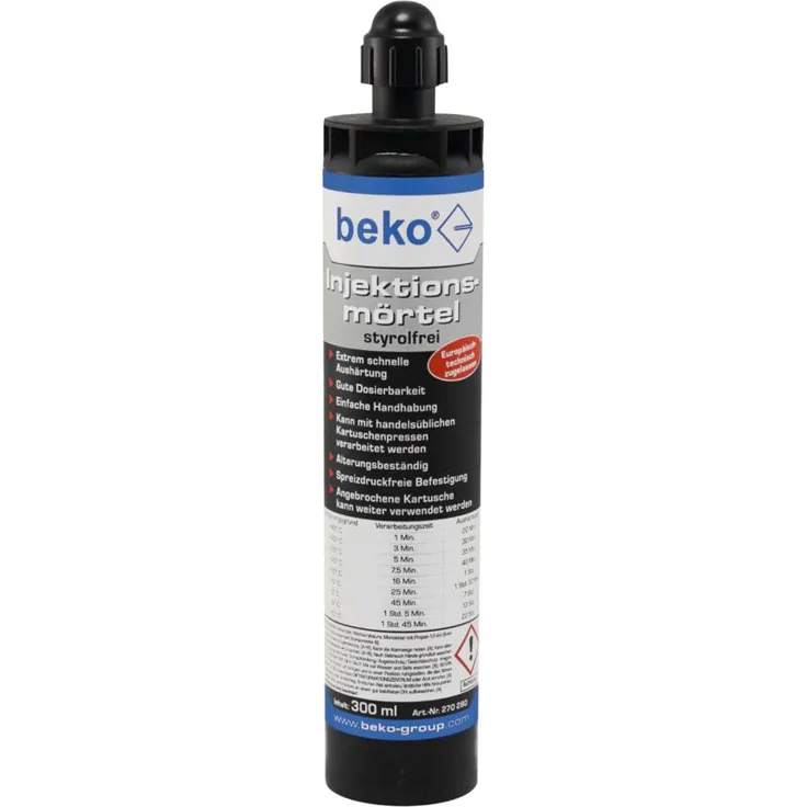 beko Injektionsmörtel 300 ml styrolfrei, inkl. 1 Zwangsmischer