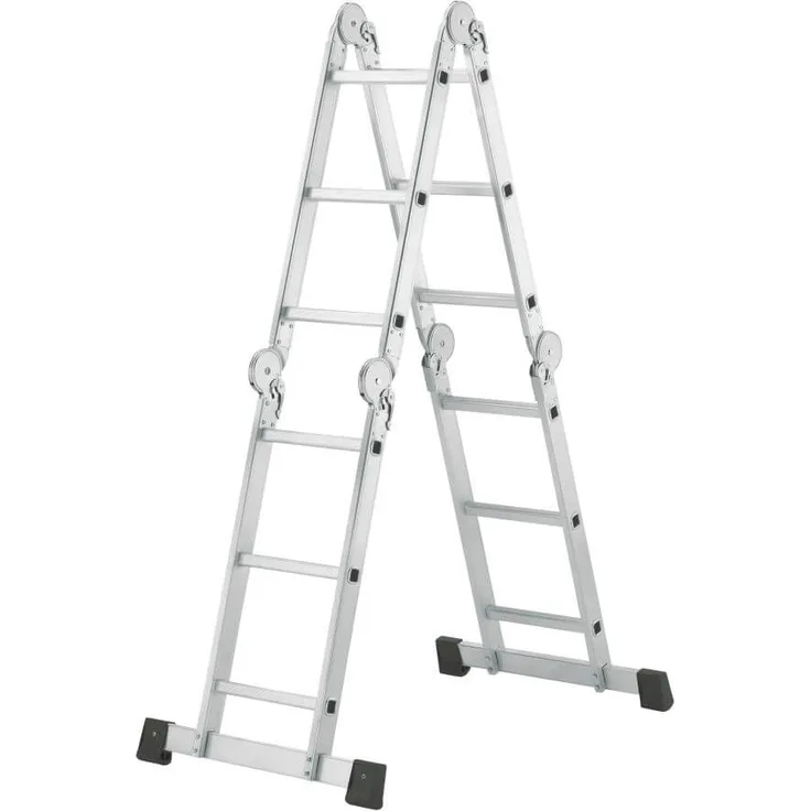 Hailo M60, Aluminium-Universalleiter, 4x3 Sprossen, mit Plattform