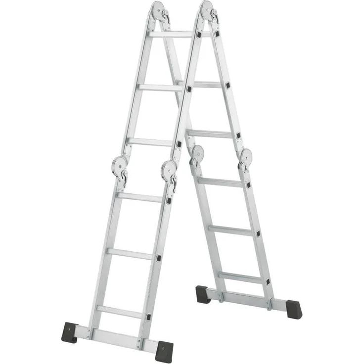 Hailo M60, Aluminium-Universalleiter, 4x3 Sprossen, mit Plattform – Bild 1