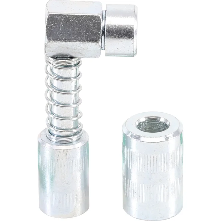 BGS 9403 | Mundstück für Fettpresse | abgewinkelt | Schmiermittelaufsatz | Hand Fettpresse, Fettpressenrohr Adapter | Schmierpresse Anschluss Nippel