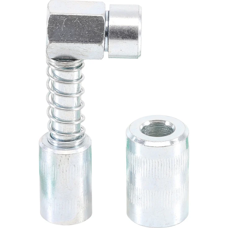 BGS 9403 | Mundstück für Fettpresse | abgewinkelt | Schmiermittelaufsatz | Hand Fettpresse, Fettpressenrohr Adapter | Schmierpresse Anschluss Nippel – Bild 1