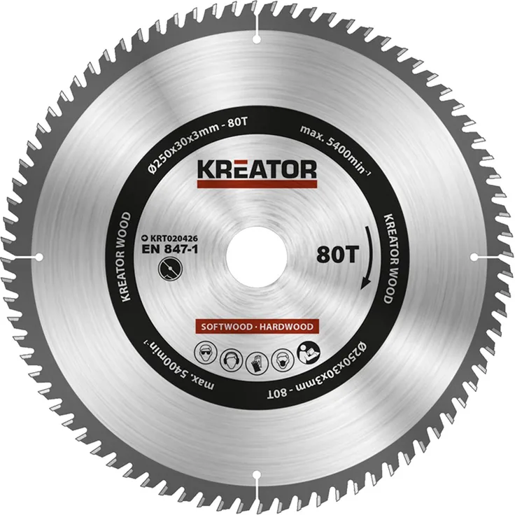 KREATOR KRT020426 KRT020426-Disco von Sierra Madera 250 mm80d