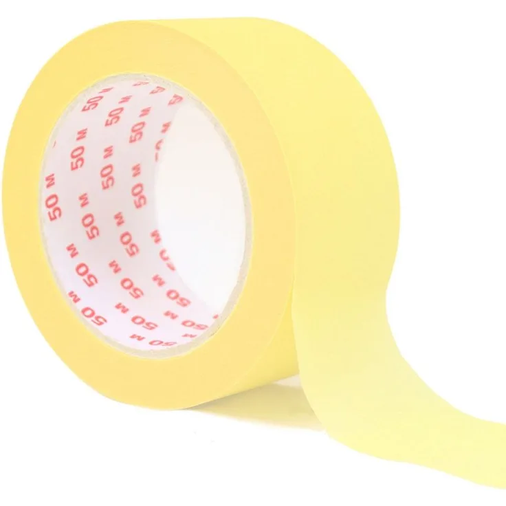 KK VERPACKUNGEN 4 x Kreppband 50 mm x 50 m Malerkrepp Abklebeband Klebeband Abdeckband Krepp