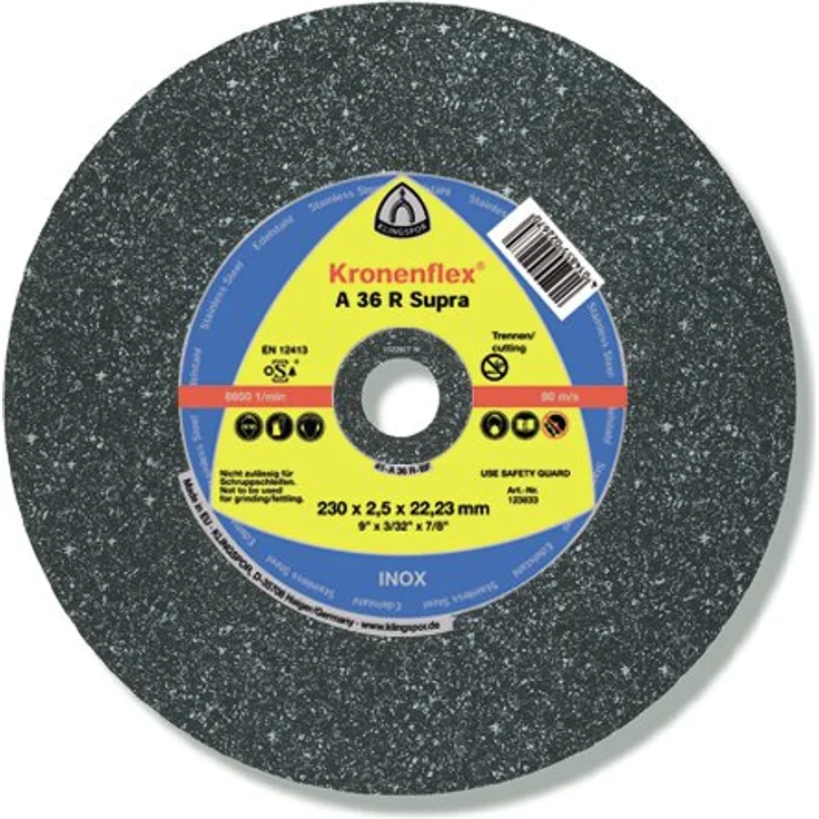 KLINGSPOR 123209 A 36 R Trennscheiben 180 x 2,5 x 22,23 mm gerade (Inhalt: 25)