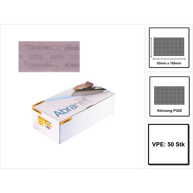 Mirka ABRANET Schleifstreifen Grip 93x180mm P320 50 Stk. (5412805032 )
