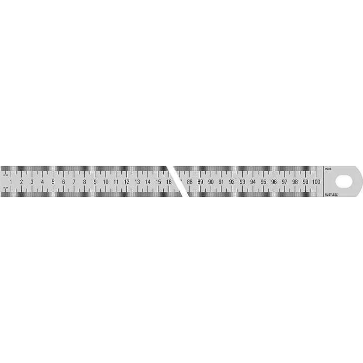 Metrica 25101 Massstab Rostfrei 300 x 30 x 1 mm, poliert