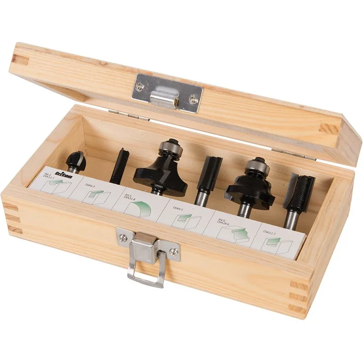 Triton TPTA69354824 Einsteigerpaket 1-4-Zoll-Fräser, 6-teilig Satz, schwarz, 354824