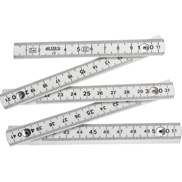 Connex Gliedermaßstab Kunststoff - 1 Meter Länge - Metrische Skala - Elastisch & Robust - Markante Doppelskalierung - Für Haus, Hobby & Werkstatt - Zollstock - Meterstab - Messwerkzeug - COXT700305