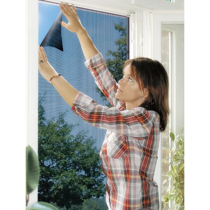 Schellenberg 51009 Fliegengitter für Fenster, ELASTIC für Fenster mit hervorstehenden Elementen am Fensterflügel, Montage ohne Bohren, inkl. Befestigungsband