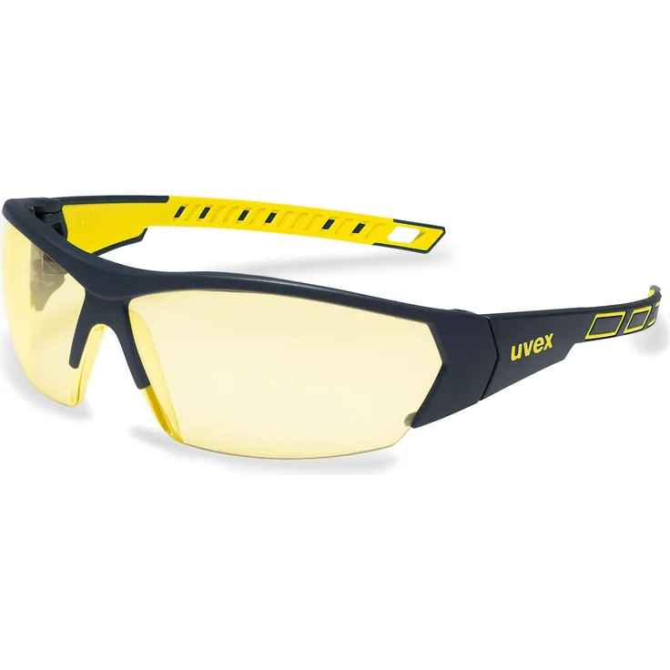 Uvex 9194365 i-Works Schutzbrille - Arbeitsbrille - Gelb - 1 Stück – Bild 1