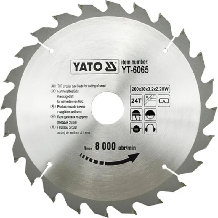 YATO Profi HM Kreissägeblatt 205x18 24T YT-6066