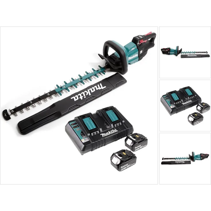 Makita DUH 601 PTE Akku Heckenschere 18V 60cm Brushless plus 2x Akku 5,0Ah plus Ladegerät