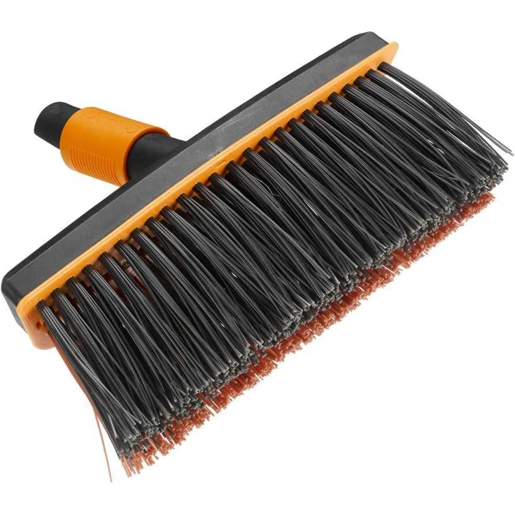 Fiskars Allzweckbesen, Besenkopf, Breite: 26 cm, Kunststoff-Borsten, Schwarz-Orange, QuikFit, 1001417 – Bild 2