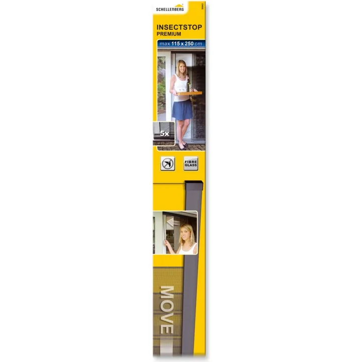 Schellenberg Insektenschutz Vorhang PREMIUM 115 x 250 cm, anthrazit