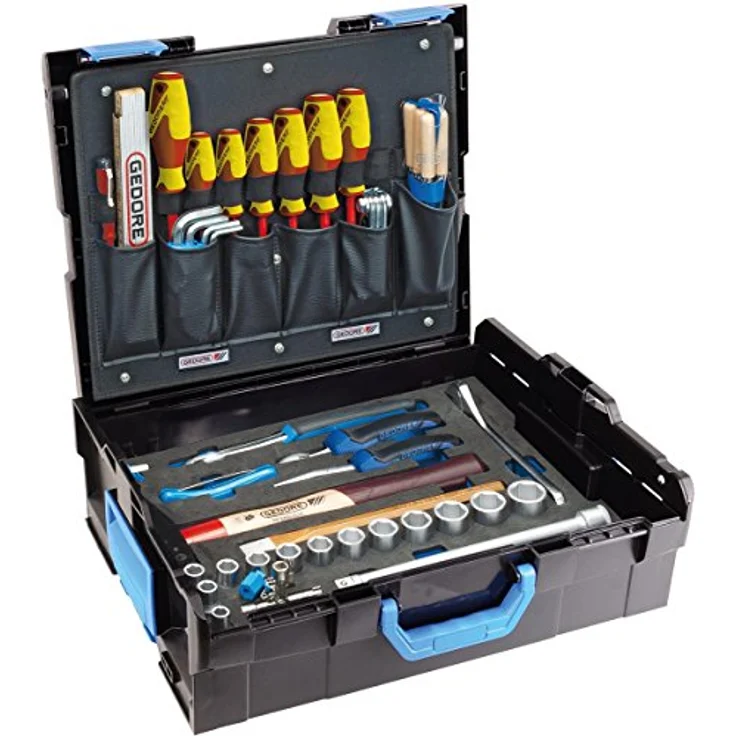 GEDORE L-BOXX 136-58 teilig-Großes Hand- bzw. Heimwerker Werkzeugset mit Check-Tool-Einlage-VDE Werkzeugset-Profi Werkzeuge für jede Gelegenheit – Bild 1