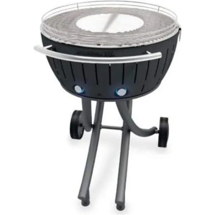 LotusGrill LG-AN-600 Holzkohlegrill, Anthrazitgrau, XXL, 78x78x48 cm