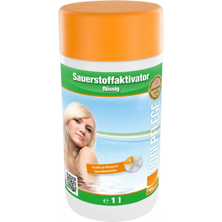 Steinbach Poolchemie Sauerstoffaktivator flüssig, 1 l, Algenverhütung, 07535S01TD08 – Bild 1