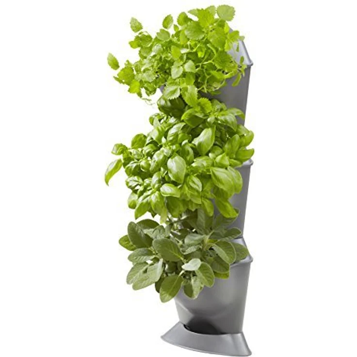 GARDENA NatureUp! Basis Set Ecke: 3Eck-Pflanzbehälter passend zu den vertikalen Pflanzenbehältern, zur Begrünung von Balkon-Innenhof, automatische Bewässerung möglich, einfaches Stecksystem (13153-20) – Bild 1