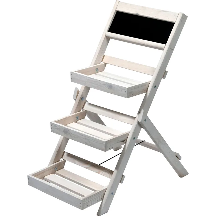 dobar Blumentreppe, Pflanzleiter mit drei Treppen für drinnen und draußen, weiß, 38.5x49.5x69.0 cm, 29402FSC