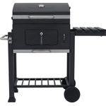 Tepro Holzkohlegrillwagen Toronto Click Holzkohlegrill, Anthrazit-Edelstahl, 104 x 100 x 67 cm, Grillfläche 55 x 41,5 cm