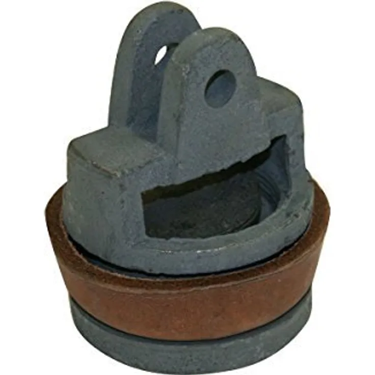 Xclou Kolben für Schwengelpumpe mit Rundflansch, Ersatzkolben komplett für Wasserpumpe mit Dichtung aus Leder Sprinklerpumpen, grün, 8 x 8 x 9,3 cm