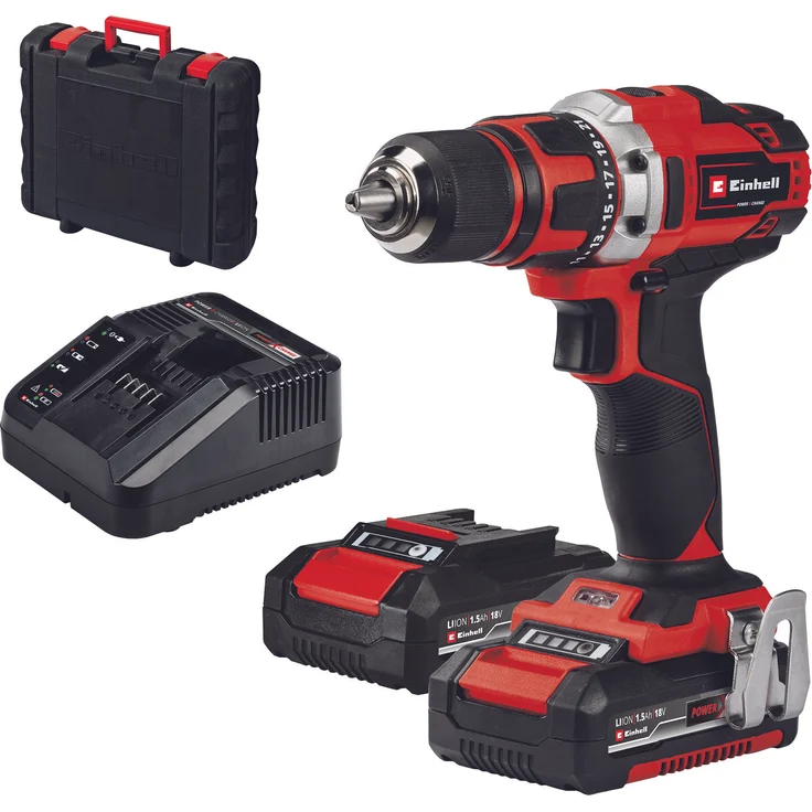 Einhell TE-CD 18/40 Li Akku-Bohrschrauber Power X-Change PXC (2x1,5 Ah und Ladegerät) - 4513939 – Bild 1