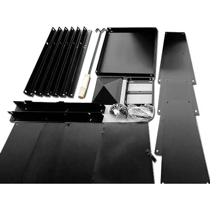 Deuba Feuerstelle Pyramide Schürhaken Rauchabzug verschließbare Tür stabiler Stand Terrassenofen Feuerkorb – Bild 4