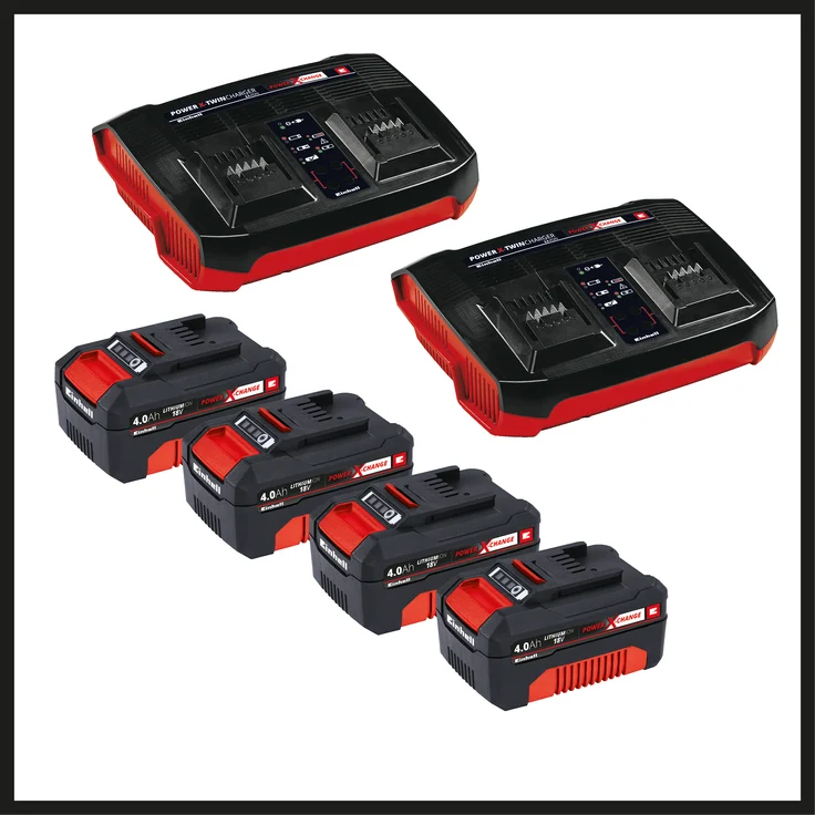 Einhell Akku-Rasenmäher GE-CM 36-47 S HW Li Power X-Change - Li-Ion, 36 V, 47 cm Schnittbreite, Highwheeler, bürstenloser Elektromotor, inkl. 4 x 4,0 Ah Akku, 2 x PXC-Twincharger - – Bild 2