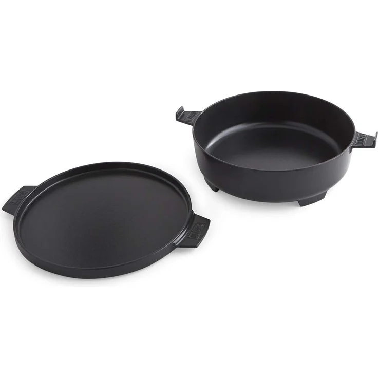 Weber 2-in-1 Dutch Oven 6,8 Liter, Gusseisen, antihaftbeschichtet, mit Deckel (8857) – Bild 2