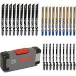 Bosch Professional 30tlg. Stichsägeblatt Set Basic für Holz und Metall, Zubehör Stichsäge