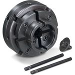 Holzstar Vier-Backenfutter (für Drechselbank, Spannbereich außen 51-78 mm - innen: 40-63 mm, mit Schraubeinsatz), 5931021