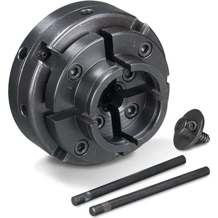 Holzstar Vier-Backenfutter (für Drechselbank, Spannbereich außen 51-78 mm - innen: 40-63 mm, mit Schraubeinsatz), 5931021