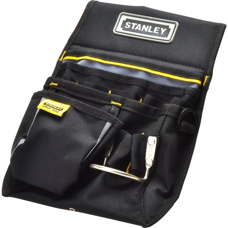 Stanley Gürteltasche - Werkzeuggürtel (33.2x23.5x7.5cm, 600 Denier Nylon, mit 2 Nageltaschen, 1 Hammerhalter und 1 Bandmaßtasche, leicht zugängliche Fächer) 1-96-181 – Bild 1