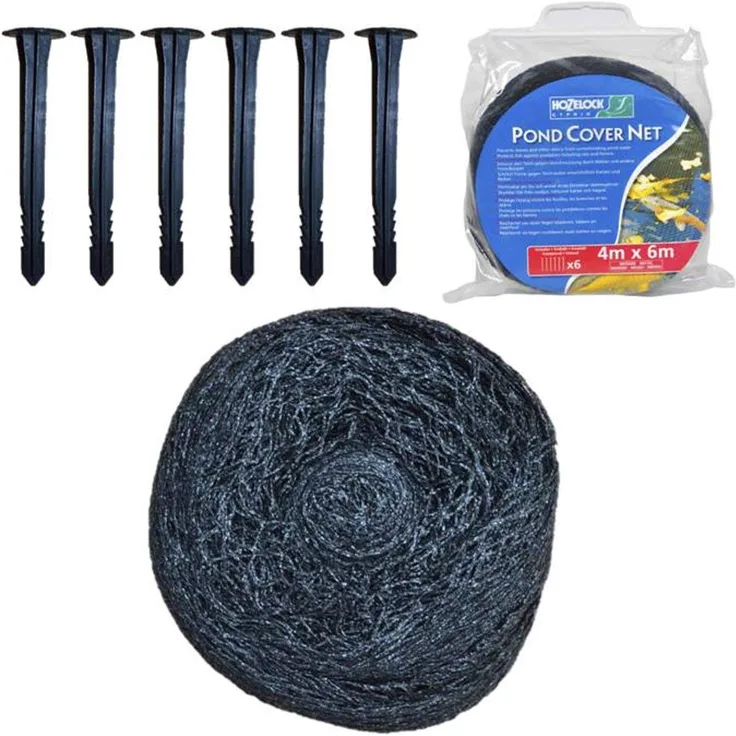 Hozelock Teichabdecknetze Teichnetz Groß, Schwarz, 6 x 4 Meter