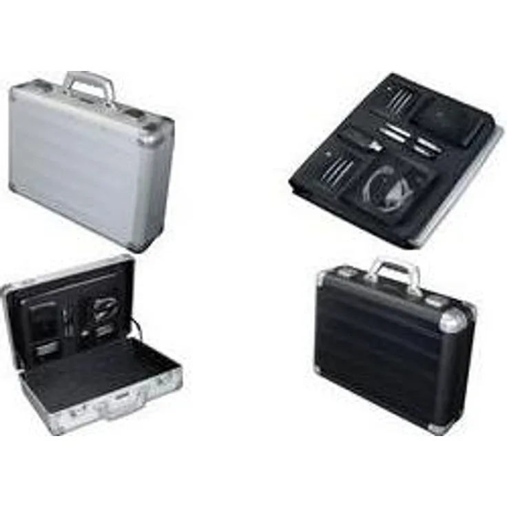Alumaxx Attaché Laptopkoffer Venture aus Aluminium, Circa 33, 5 × 45, 5 × 13, 5 cm Aktentasche, 46 cm, 17 L, Schwarz Matt