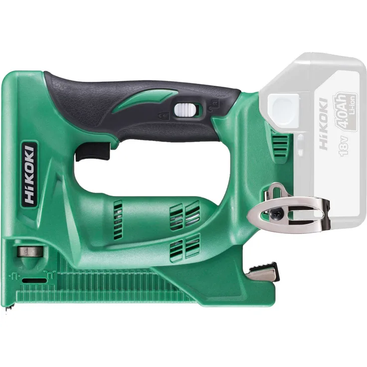 Hikoki Akku-Tacker N18DSL Nagler Klammergerät, Handtacker, Hefter, Pintacker, Stufenlose Eintreibtiefe 18V