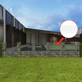 vidaXL Gabionenkorb UForm Stahl 570×20×100 cm