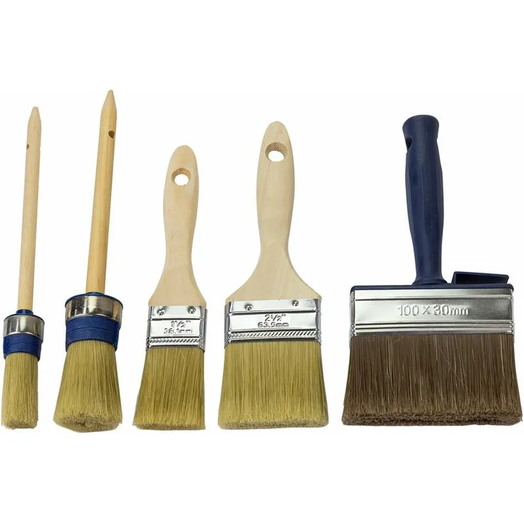 DEMA Pinsel Pinselset Farbrolle Malerroller Malerset Malerpinsel Flachpinsel 5-tlg.