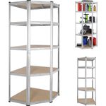 Monzana Eckregal Schwerlastregal 180x70x40cm 875 kg 5 MDF-Platten Regal Lagerregal Kellerregal Steckregal Werkstattregal