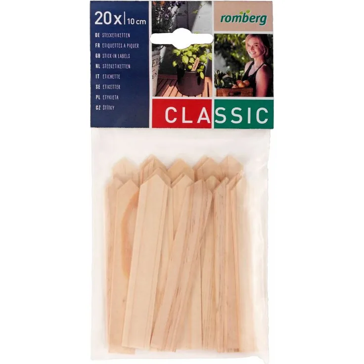 Holz-Stecketiketten (20 Stück á 10 cm) | Pflanzenkennzeichnung von - Romberg