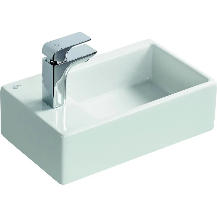 Ideal Standard Handwaschbecken STRADA Hahnbank links, ohne Überlauf 450 x 270 x 130 mm weiß