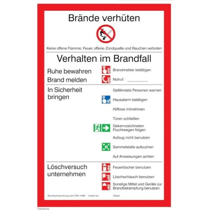 Brandschutzordnung Universal