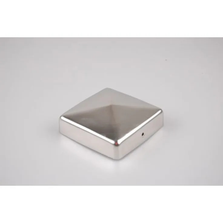 Pfostenkappe Edelstahl 101 mm Pyramide Abdeckkappe für Pfosten 10x10cm