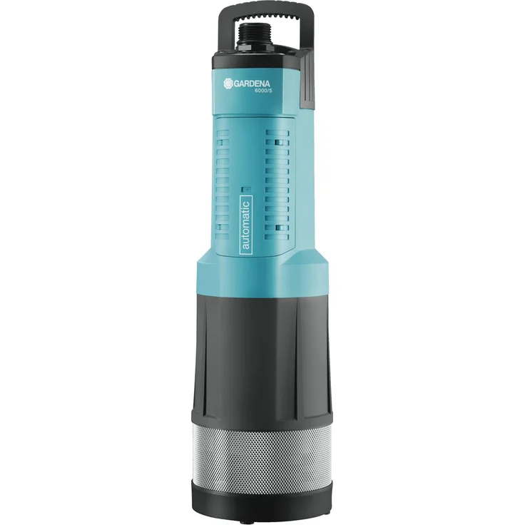 Gardena Comfort Tauch-Druckpumpe 6000-5 automatic: Tauchpumpe mit 6.000 l-h Fördermenge, 1.050 W Motor, bis 12 m Eintauchtiefe, Schutz vor Trockenlauf, inkl. 15 m Befestigungsseil (1476-20) Gartenpumpe