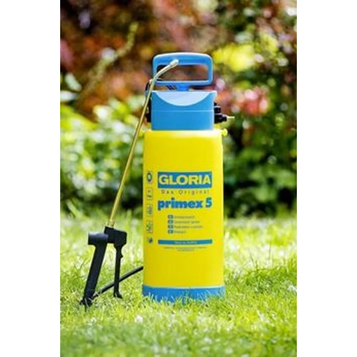 GLORIA Drucksprüher Primex 5 Unkrautspritze,5L, inkl. 0,5m Messing-Verlängerungsrohr, Fußring u. Kompressoranschluss – Bild 3