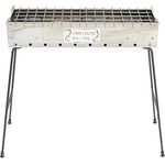 cruccolini BA150 Holzkohlegrill Drehspieß mit Kohle, silber, 50 x 22 x 55 cm