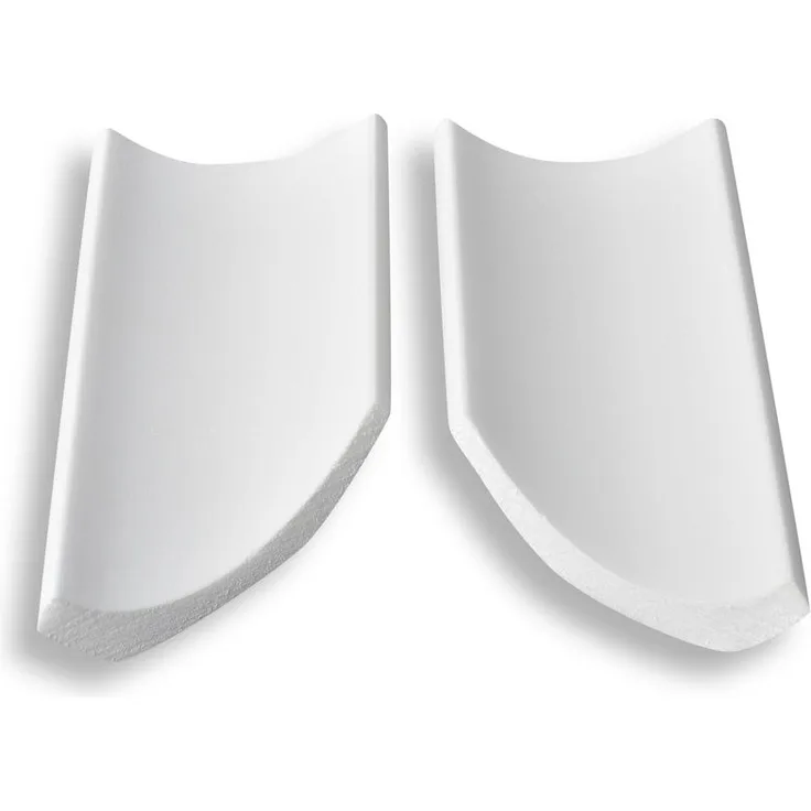 Decosa Zierprofil B10, weiss, 72 x 72 mm, Innenecke - 4 Ecken - 8 Leisten à ca. 20 cm Laenge