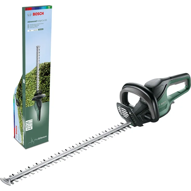 Bosch Home and Garden Heckenschere AdvancedHedgecut 65 500 Watt, Messerlänge 65cm, für große Hecken, Messerabstand 34mm, im Karton