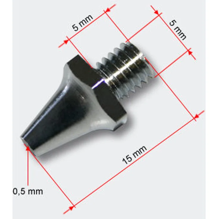 Wiltec - Airbrush Düse 0,5 mm Sandstrahlpistole Air Eraser 178 Entfernung Reinigung